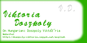 viktoria doszpoly business card